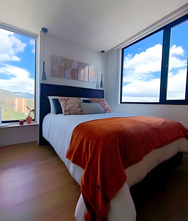 Comfort with panoramic balcony, parking, Usaquén