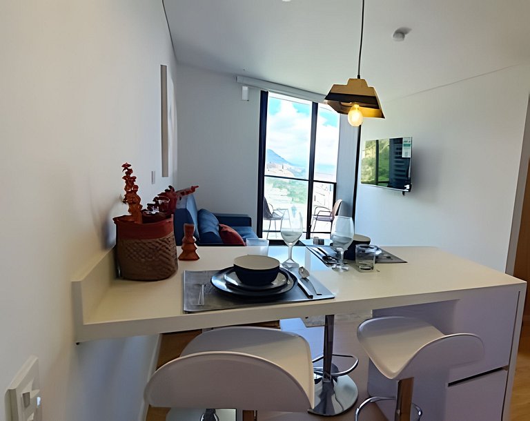 Comfort with panoramic balcony, parking, Usaquén