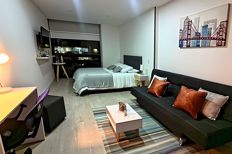 AH/Loft con Alexa, Parking, Coworking, Usaquén