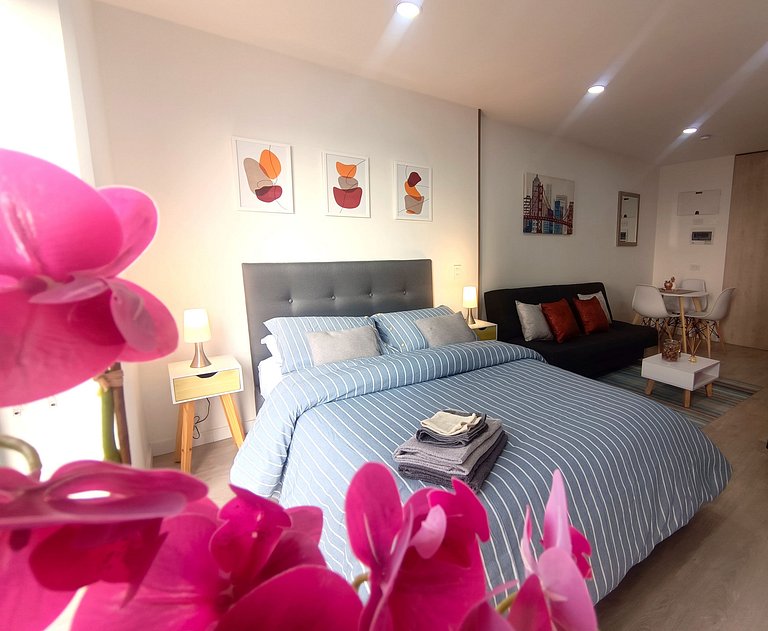 Acogedor Loft con Tecnología Alexa, Vista Usaquen