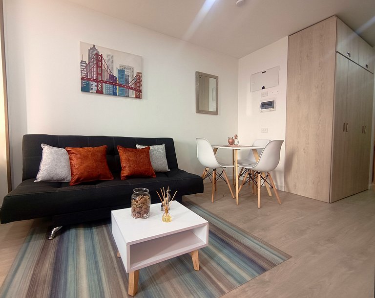 AH/Loft con Alexa, Parking, Gym, Coworking, Usaquén