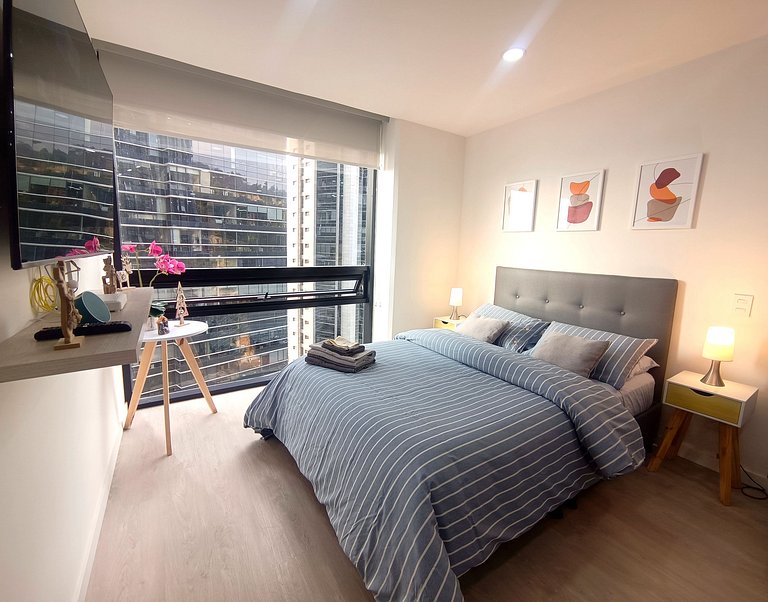 AH/Loft con Alexa, Parking, Gym, Coworking, Usaquén