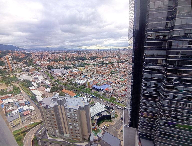 Comfort with panoramic balcony, parking, Usaquén