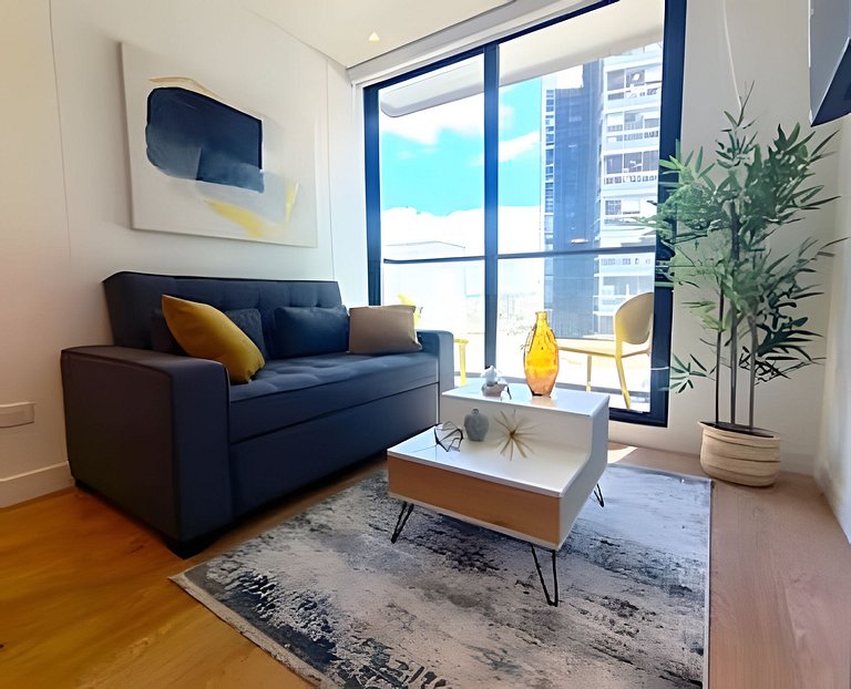 Apto 2 Hab, Balcón privado, Parking, Wifi, Usaquén