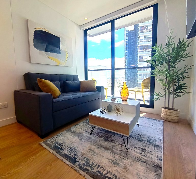 Apto 2 Hab, Balcón privado, Parking, Wifi, Usaquén