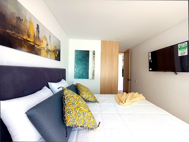 Apto 2 Hab, Balcón privado, Parking, Wifi, Usaquén