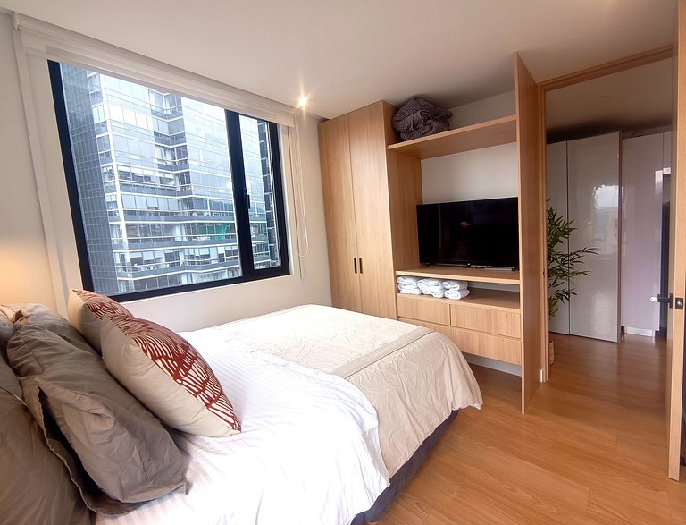 Comfort with panoramic balcony, parking, Usaquén