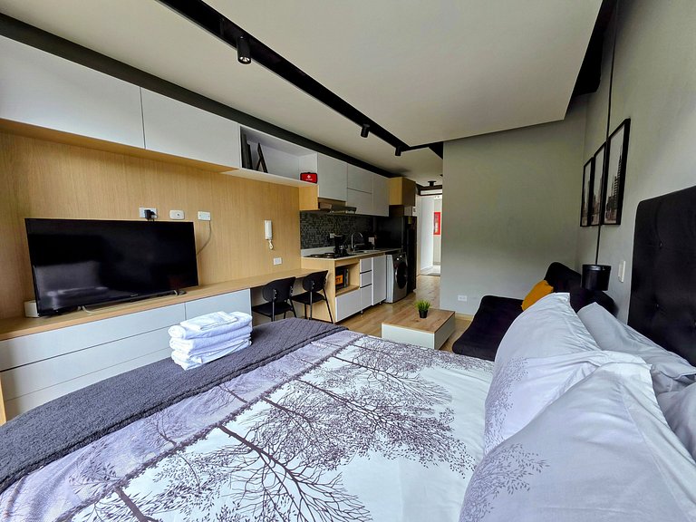 Loft piso 17, Vista natura, Coworking+Gym, Usaquén