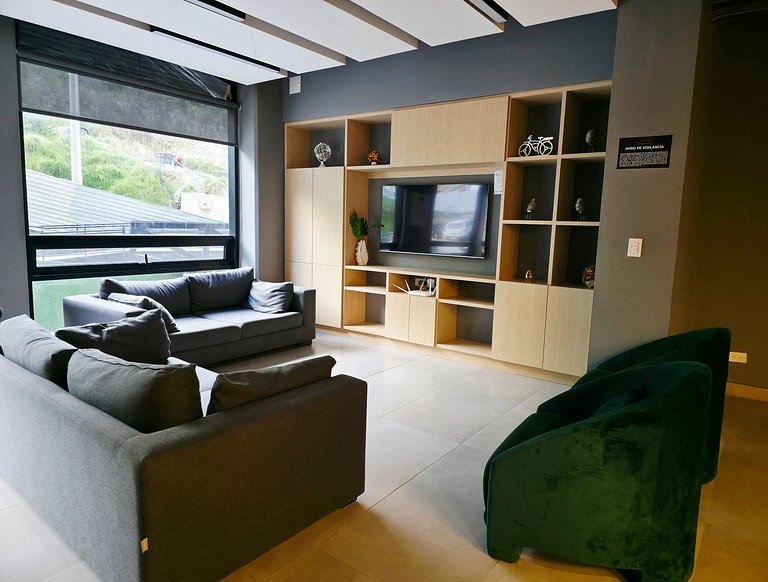 Loft piso 17, Vista natura, Coworking+Gym, Usaquén