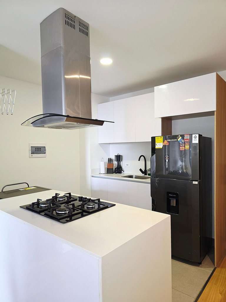 AH/2 Hab, Balcón privado, Parking, Wifi, Usaquén