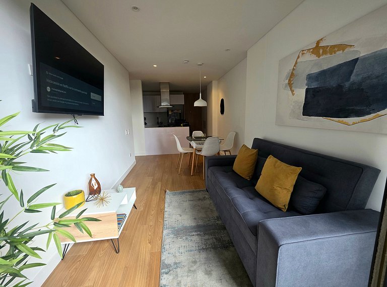 AH/2 Hab, Balcón privado, Parking, Wifi, Usaquén