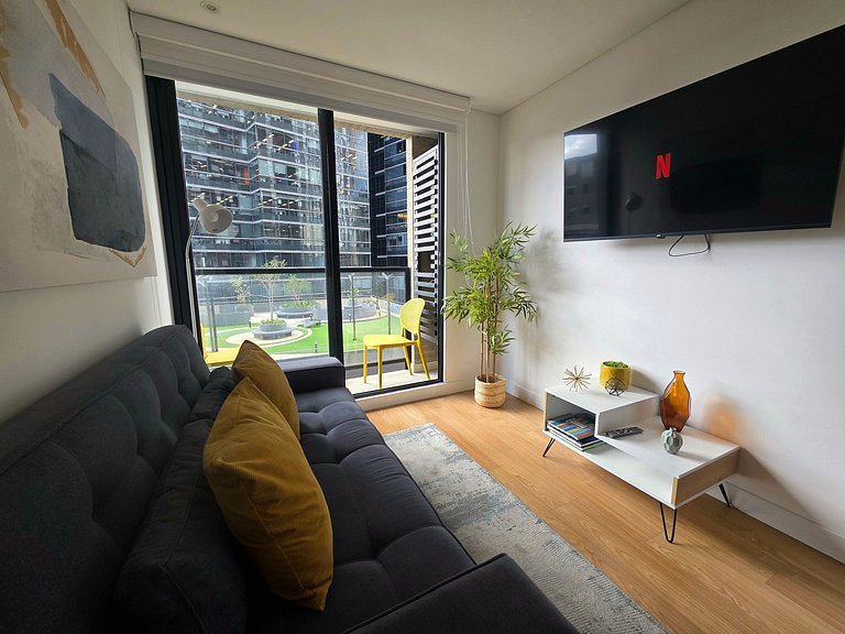AH/2 Hab, Balcón privado, Parking, Wifi, Usaquén