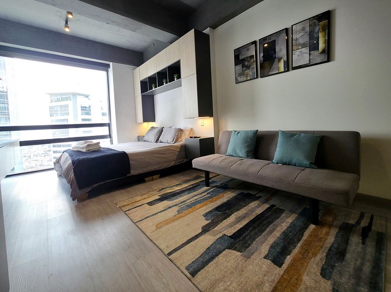 AH/Loft cama Queen, City View, Usaquén Bogotá