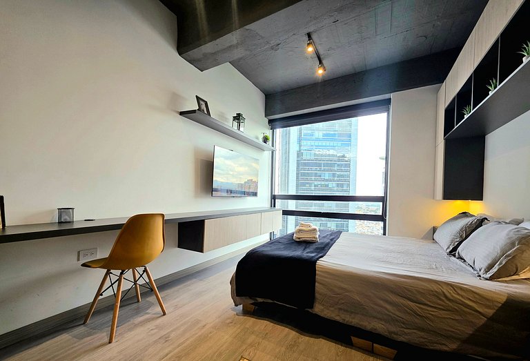 AH/Loft cama Queen, City View, Usaquén Bogotá