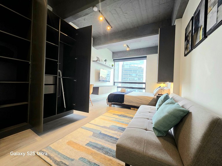 AH/Loft cama Queen, City View, Usaquén Bogotá
