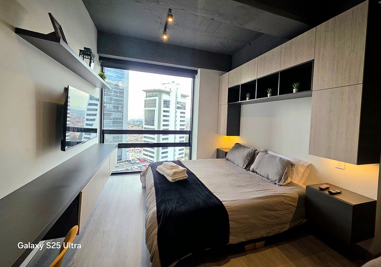 AH/Loft cama Queen, City View, Usaquén Bogotá