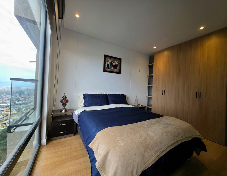 AH/Luxe penthouse con balcón,Wifi+Parking; Usaquén