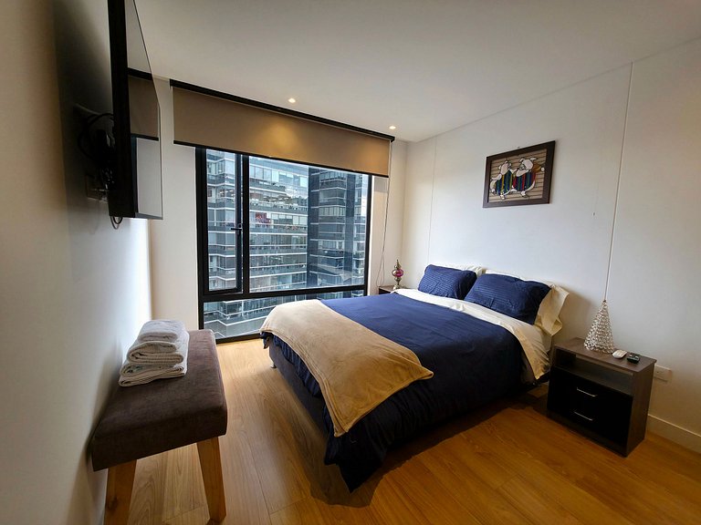 AH/Luxe penthouse con balcón,Wifi+Parking; Usaquén