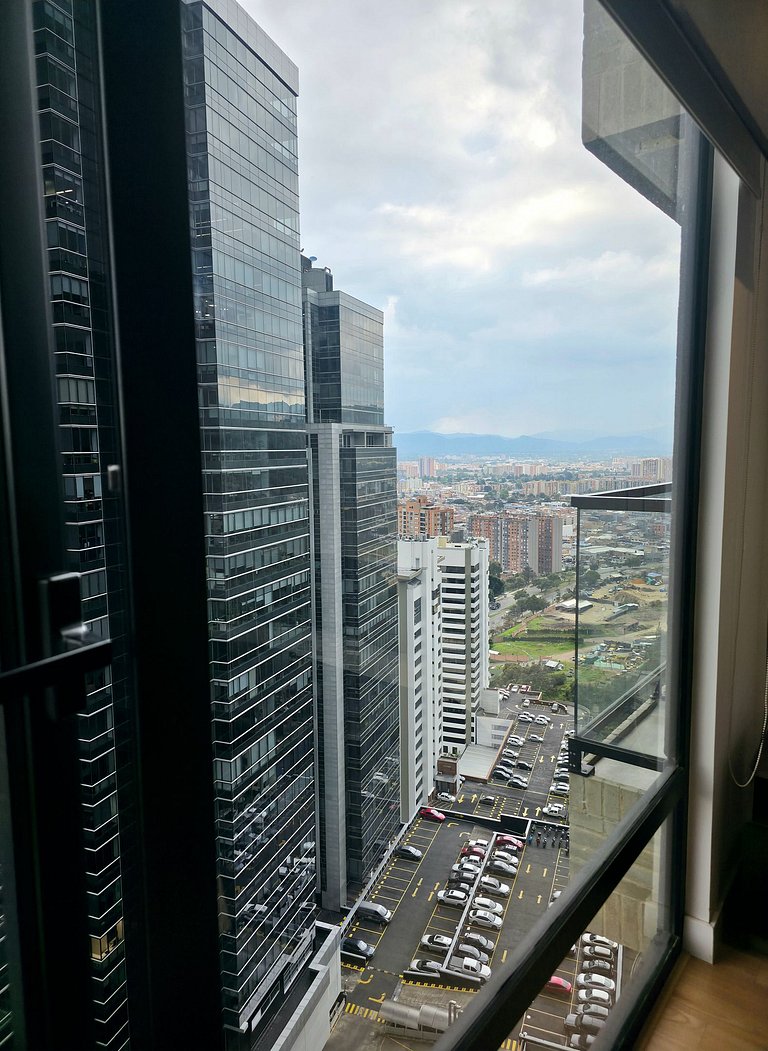 AH/Luxe penthouse con balcón,Wifi+Parking; Usaquén