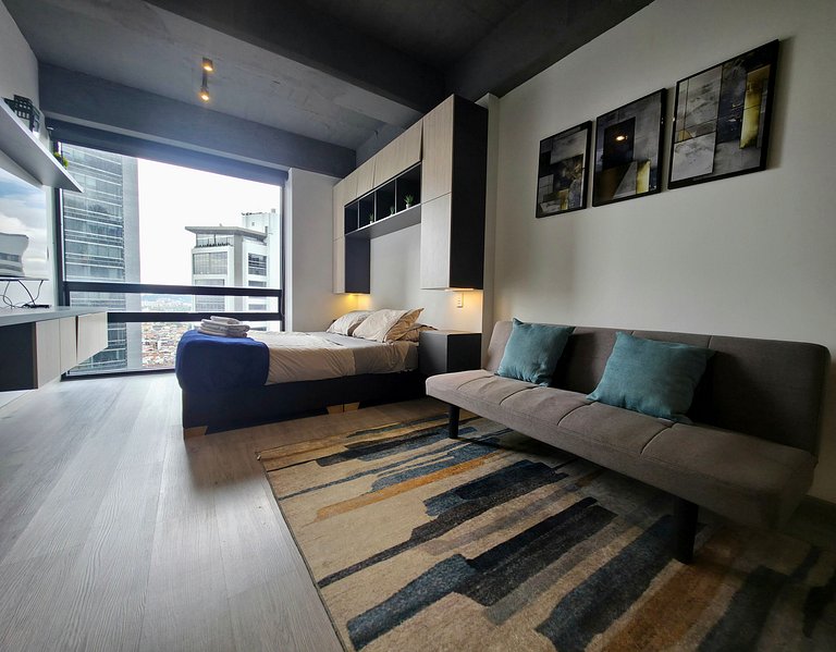 AH/Loft cama Queen, City View, Usaquén Bogotá