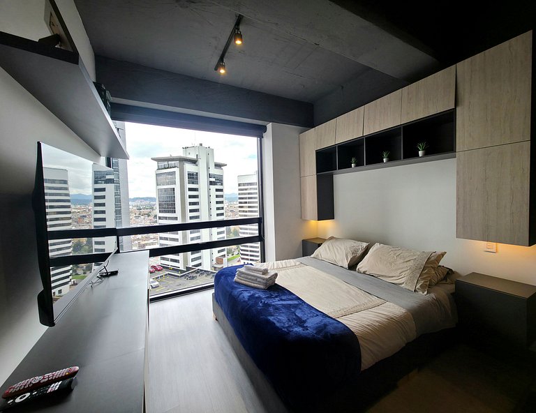 AH/Loft cama Queen, City View, Usaquén Bogotá