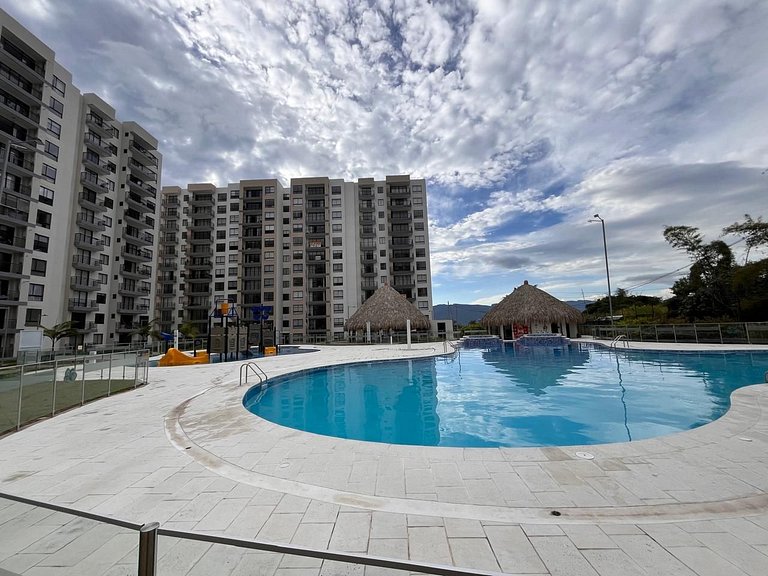 Apto Vacacional, 85 m², 3 Hab, Vista a las piscinas, Fusagas