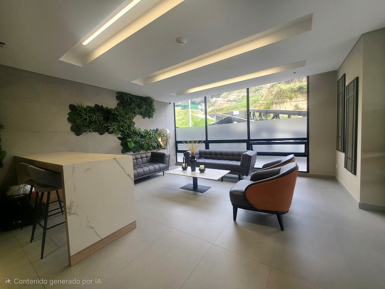 AH/Luxe penthouse con balcón,Wifi+Parking; Usaquén