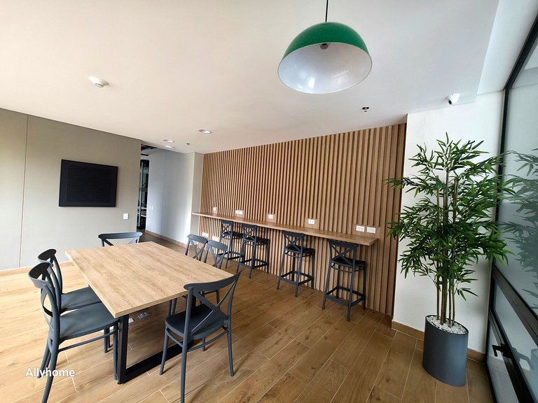 AH/Luxe penthouse con balcón,Wifi+Parking; Usaquén