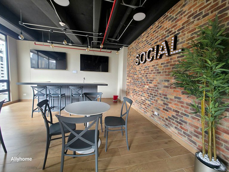 AH/2 Hab, Balcón privado, Parking, Wifi, Usaquén