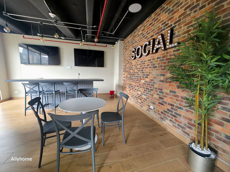 AH/2 Hab, Balcón privado, Parking, Wifi, Usaquén