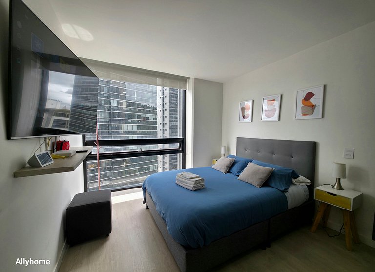 AH/Loft con Alexa, Parking, Gym, Coworking, Usaquén