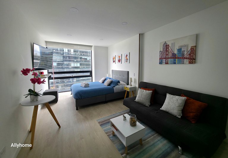 AH/Loft con Alexa, Parking, Gym, Coworking, Usaquén