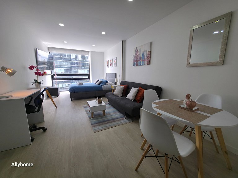 AH/Loft con Alexa, Parking, Gym, Coworking, Usaquén