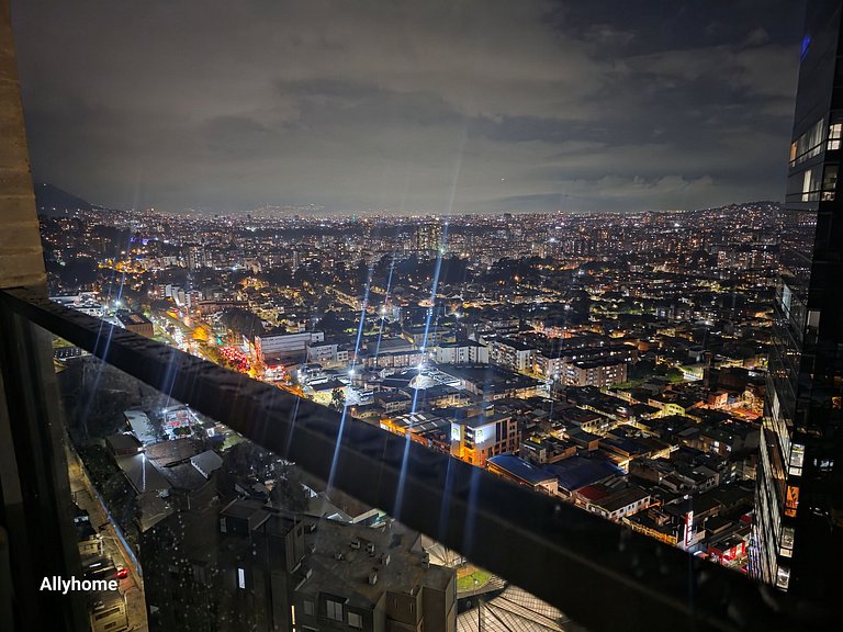 AH/Luxe penthouse con balcón,Wifi+Parking; Usaquén