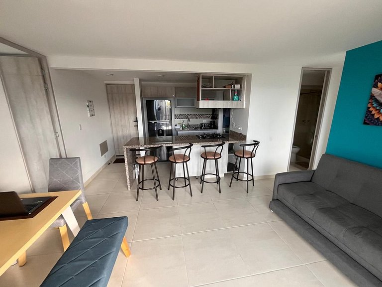 Apto Vacacional, 85 m², 3 Hab, Vista a las piscinas, Fusagas