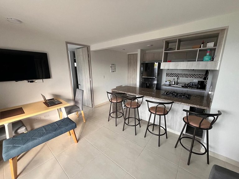 Apto Vacacional, 85 m², 3 Hab, Vista a las piscinas, Fusagas